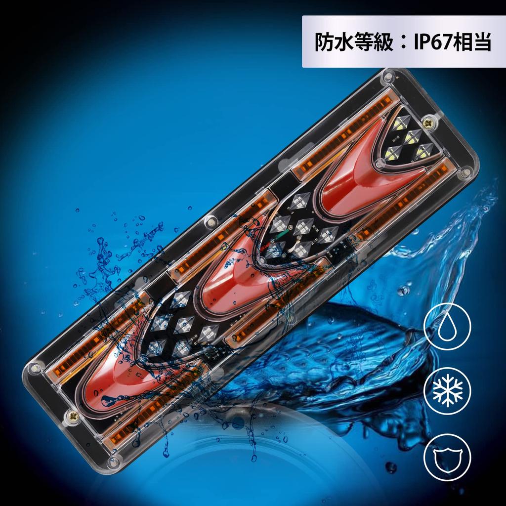 Biqing 2 STÜCKE LED Anhänger Brems- Stopp LKW Rücklauf Blinker Rückleuchten für LKW Anhänger Traktor LKW Kastenwagen Leuchten, Lichter,