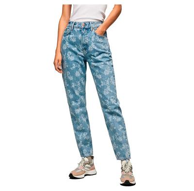 Violet Floral High Waist Jeans