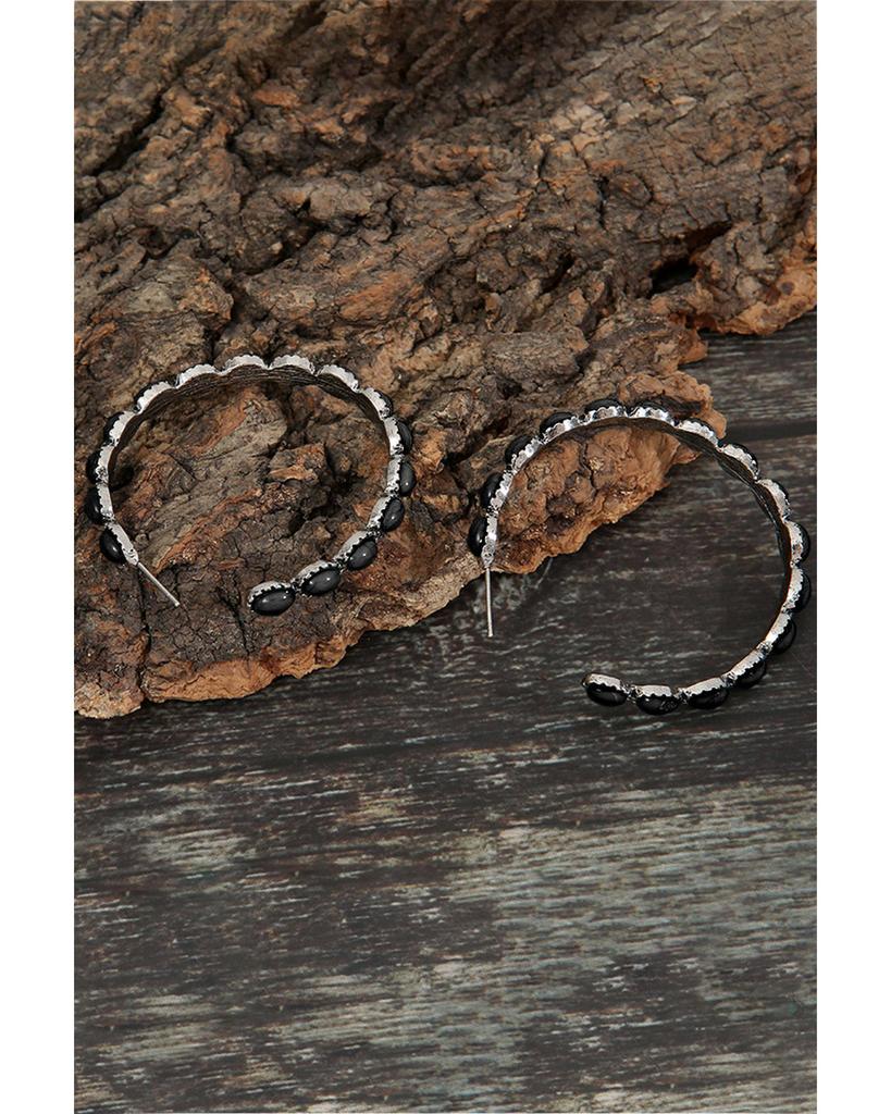 Azura Exchange Alloy Retro Circle C-shaped Earrings