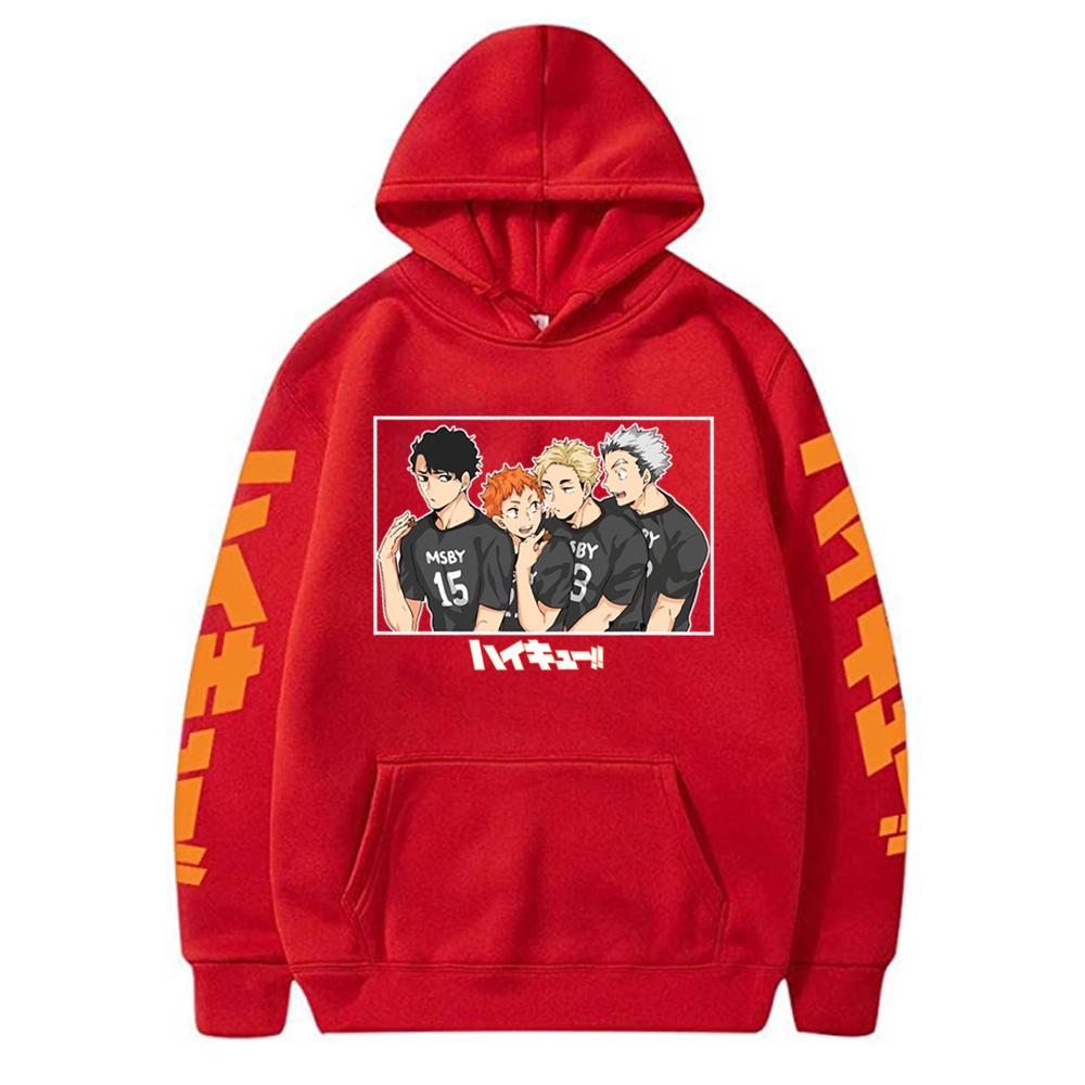 Shoyo Hinata Xudi Anime Grafikasi Harajuku Erkaklar Ayollar Moda Brend Dizayni Pullover Erkaklar Kuz Qish Xudilari