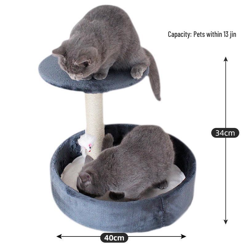 Кошачье дерево «Четыре сезона» из сизалевой веревки со стойкой, игровой конструкцией, лежанкой и когтеточкой Default