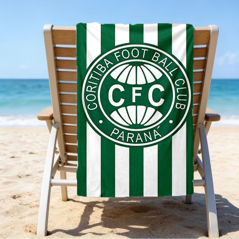 Cori-tiba Football Club Crest Printed Beach Towel, Super Soft Microfiber, Perfect Gift Birthday, for Pool, Beach, Travel, for Family and Friends