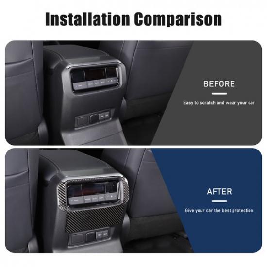 Carbon Rear Air Outlet Trim Sticker For Toyota Land Cruiser Prado LC250 24+