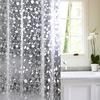 Cortina de Ducha Impermeable, Forro Grueso de EVA para Ducha, Cortina de Baño con Patrón de Guijarros 3D para Cabina de Ducha, Bañeras