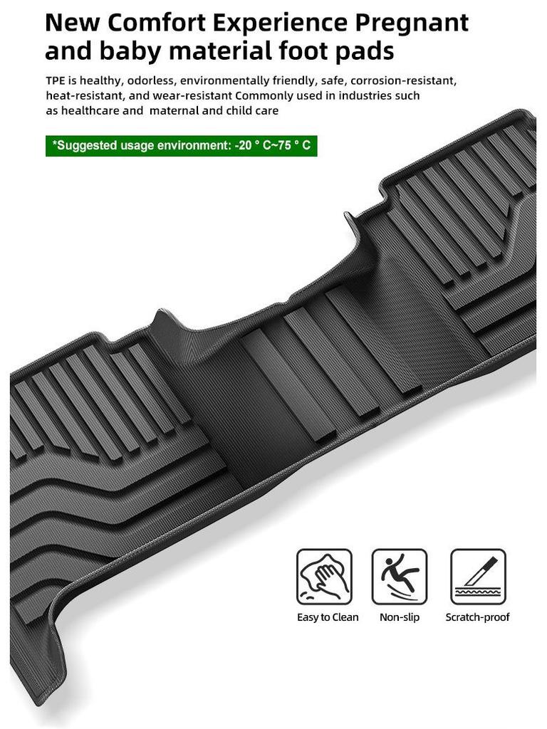 Nissan Titan 2017-2024 TPE Floor Mats & Rear Bed Liner Trunk Mat