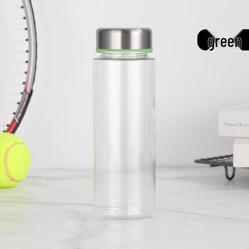 Changqi Transparent Portable Plastic Water Bottle with Stainless Steel Lid