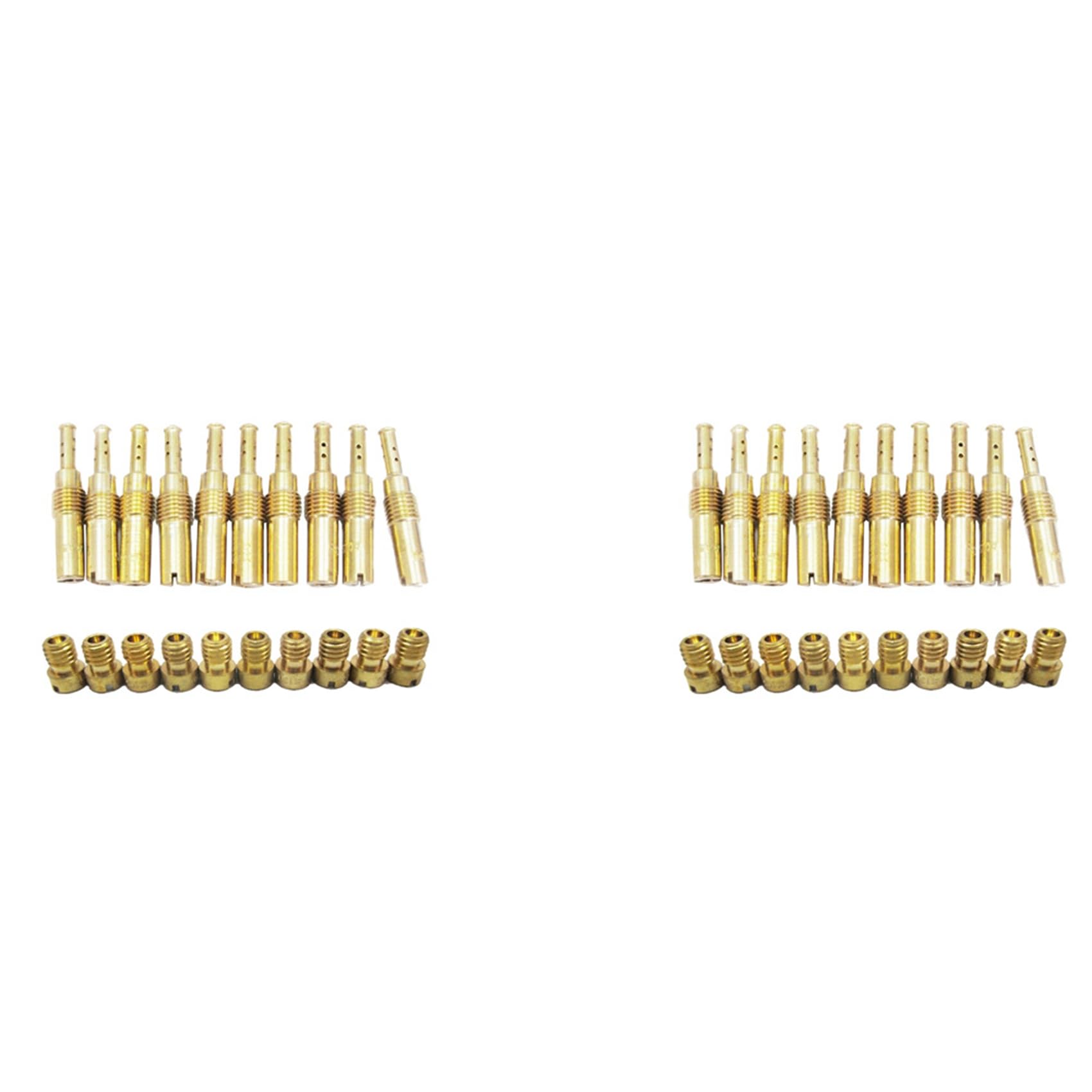 

20 Pcs Carburetor Main Jet Kit & 20 Pcs Slow/Pilot Jet PWK Keihin CVK PWM KSR Bi-Carburetor жёлтый