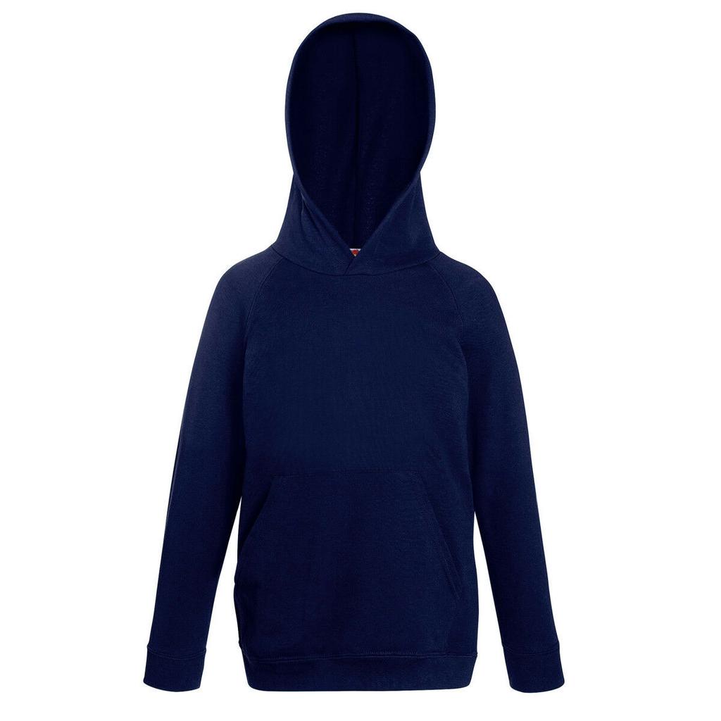 FRUIT OF THE LOOM Childrens Unisex Lightweight Hooded Sweatshirt / Hoodie