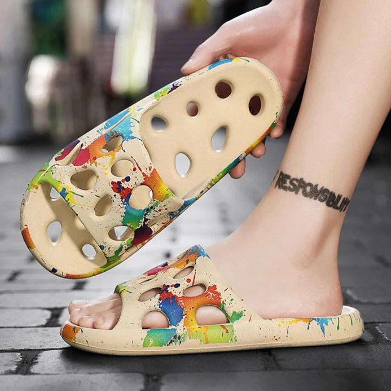 Fashion Slides Sabot Black Eva Height Beach Male Slipper Heather Fun High Quality Fashion Y2k Adult Designer Luxury Elegant Men's Shoe