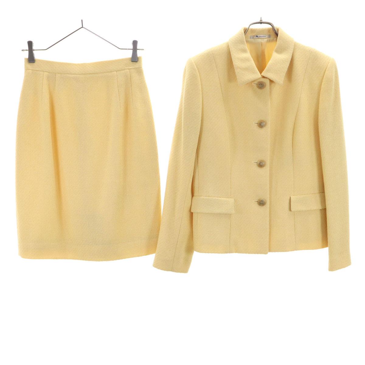 

Aquascutum Wool blend Made in Japan Skirt suit Setup 9 yellow Women Used