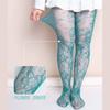 Elegant Hollowed Out Lace Fishnet Stockings with Flower Patterned Aesthetic See Through Mesh Tights Pantyhose for Women
