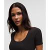 Lululemon Wundermost Ultra Soft Ribbed Nulu Scoop Neck Shirt Black