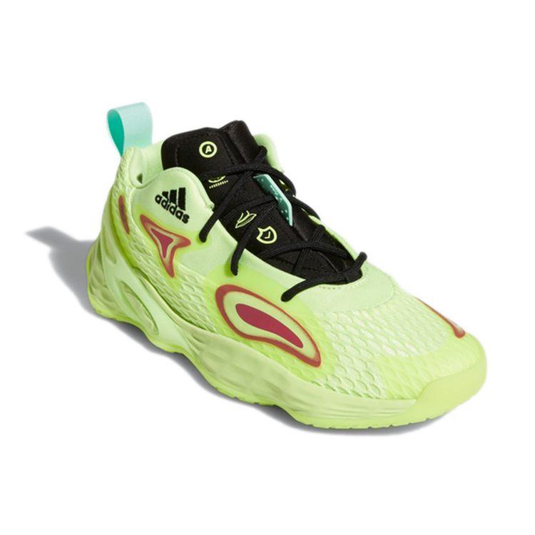 adidas Exhibit A Fabric Non-Slip Wear-Resistant Low-Top Retro Basketball Shoes Men Sneakers Fluorescent-Green GW2956