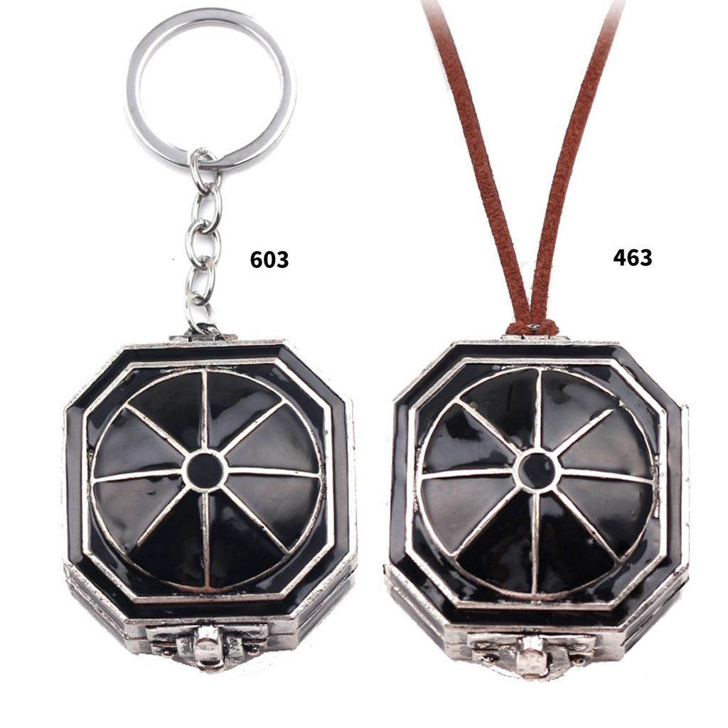 Compass Pendant Necklace/Keychain for Camping Hiking Waterproof Alloy Unisex Jewelry Fashion Accessory for Travel