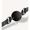 3Sizes Available Hollow Breathable Silicone Plug Mouth Bondage Faux Leather Adjustable Plastic Ball Adult Flirting Roleplay Game