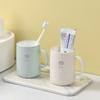 Nordic Style Plastic Toothbrush Holder Cup With Handle Modern Bathroom Mouthwash Cup For Home Hotel Travel