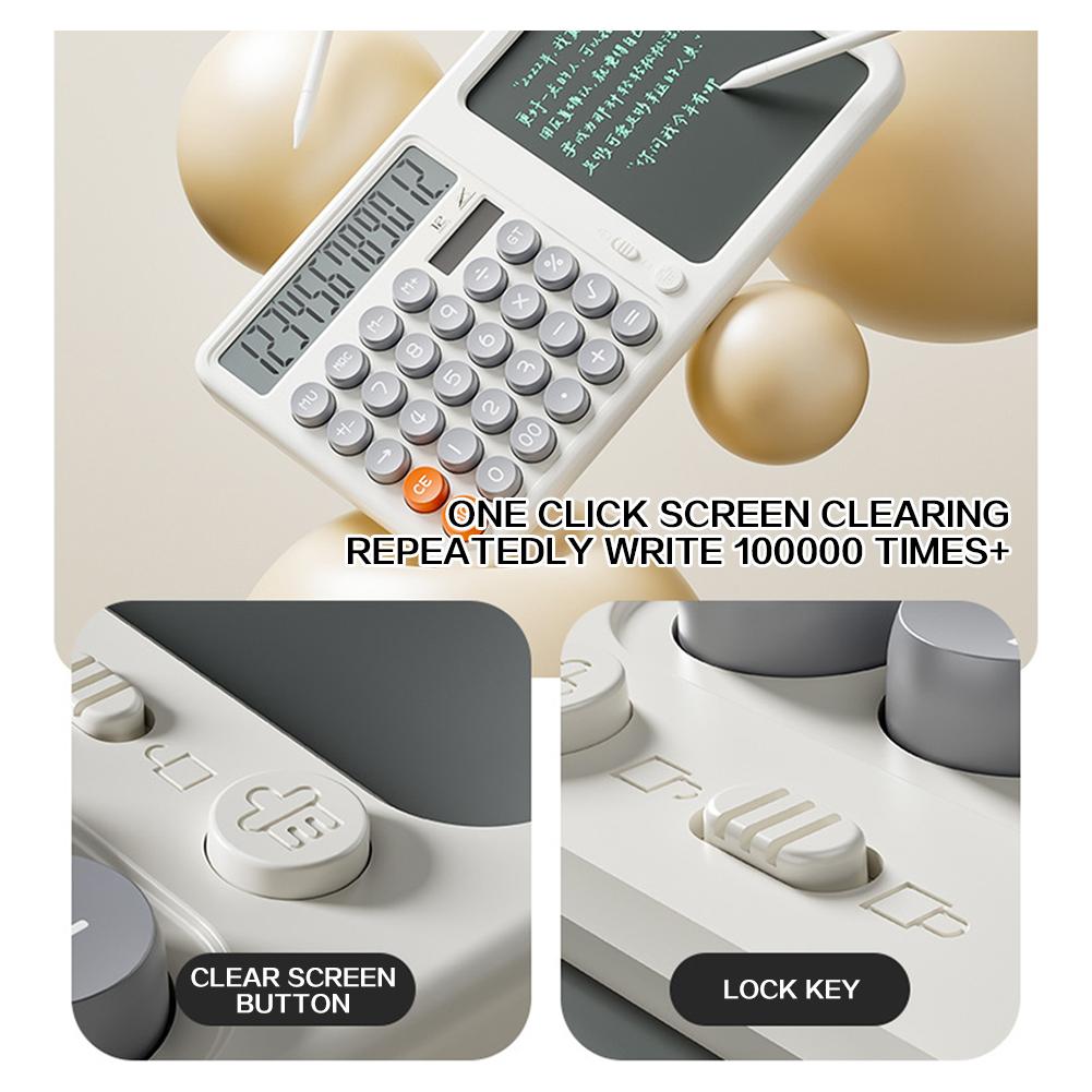 Writing Tablet Calculator Solar Powered LCD Notepad With Writing Padeye-Protection LCD Paperless Design Protecting Children Eyes