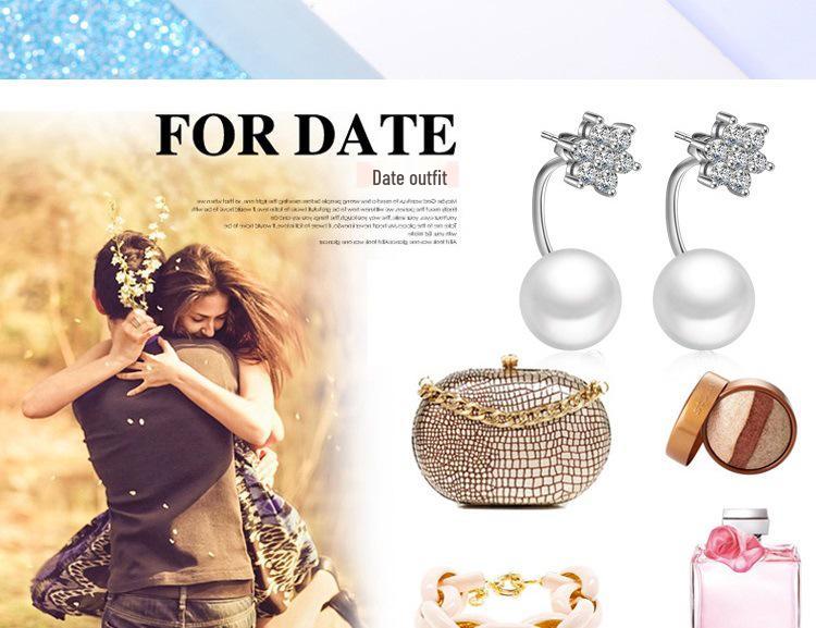 Zhao Liying Guochao Silver Plated Snowflake Earrings - Two Styles In One