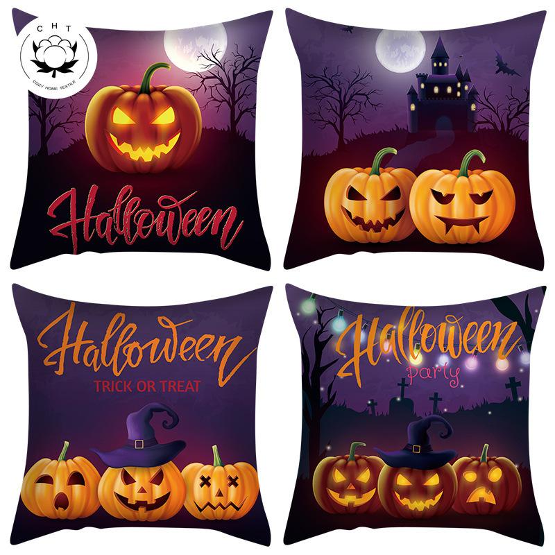 

Наволочка с принтом Хэллоуина для дома, гостиной, дивана, украшения спальни, наволочка, автомобильный комплект, наволочка