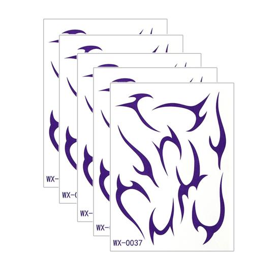 Baizihuahu 5 Sheets Temporary Tattoo Stickers, Skin-Friendly Demon Energy Pattern Tattoos, Hypoallergenic Non-Irritating Stickers for Kids Adults