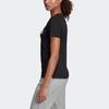 adidas T Shirts Women's Black Crew Neck Moderate Straight Fit EI4569