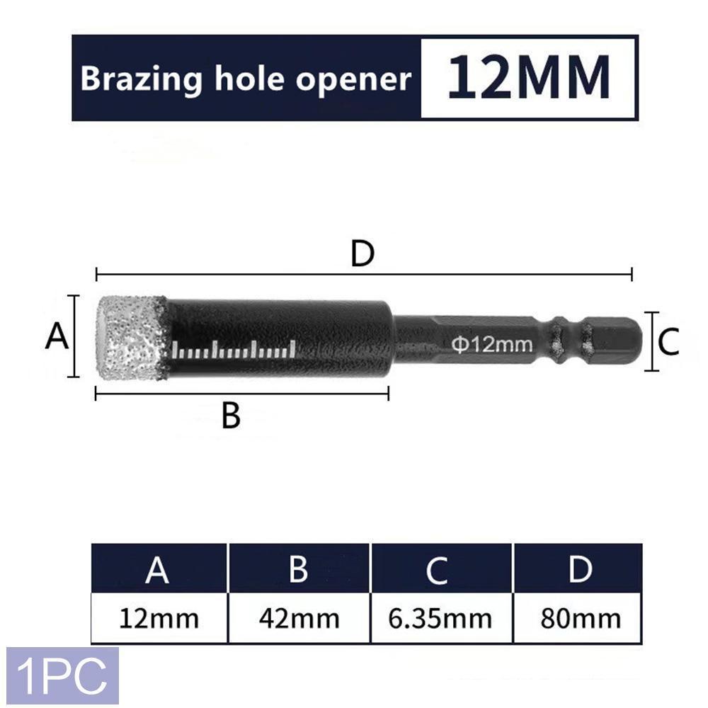 1PC Brazed Drill Bit Dry Drilling Ceramic Tile Drill Bit Marble Granite Vitrified Tile Hole Opener Diamond Drill Bit LM