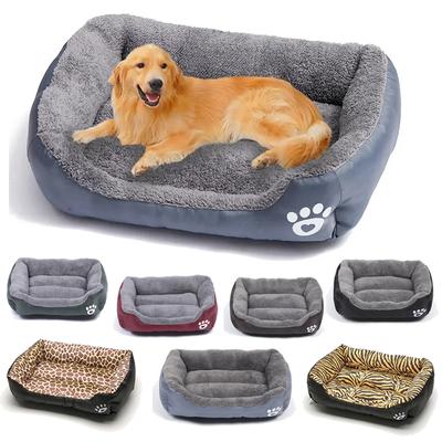 Medium Cat Sofa Bed Warm Square Pet Dog Bed All-season Pet Cushion Washable Cat House Large Elastic Dog Kennel