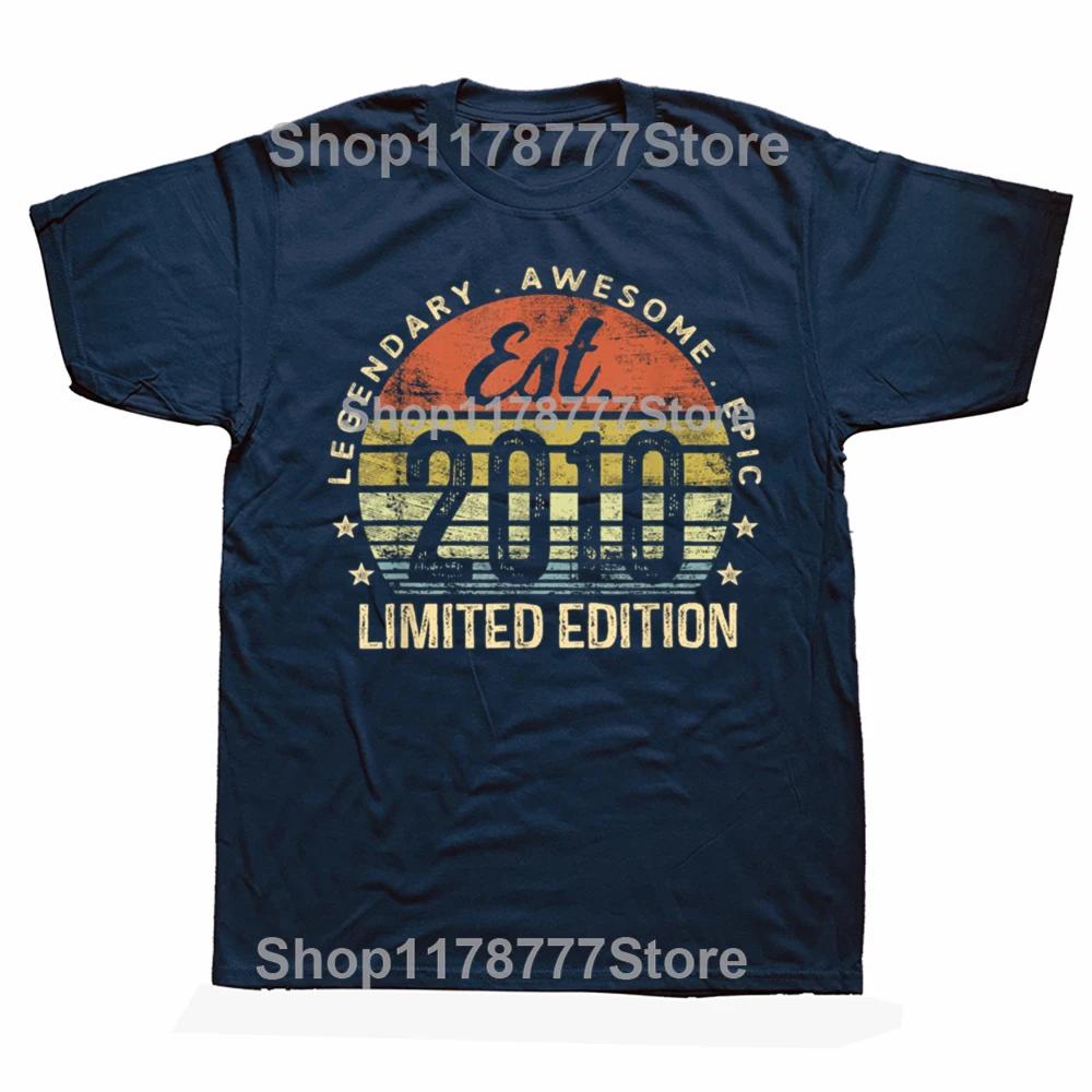 New Men Est 2010 Limited Edition T Shirt Oversize Printed Casual Tee Shirt Casual Short Sleeve Vintage Couples T-Shirt