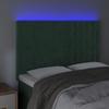 VidaXL LED Headboard Bedroom Furniture Double Bed Accessory Head of Bed Frame Interior Dark Green 3122909