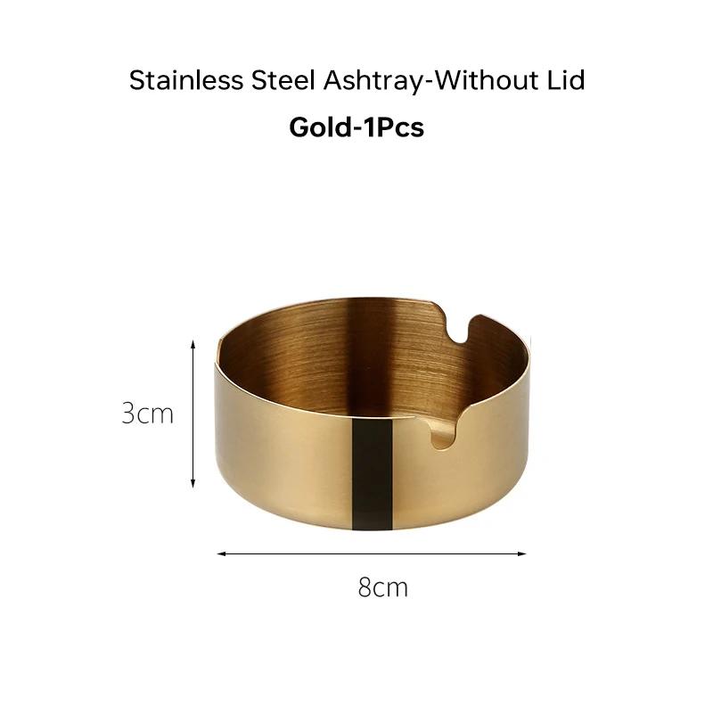 2026 New Creative Ashtray with Lid Walnut Desktop Ashtray Stainless Steel Smoking Windproof Ashtray Home Office Decoration