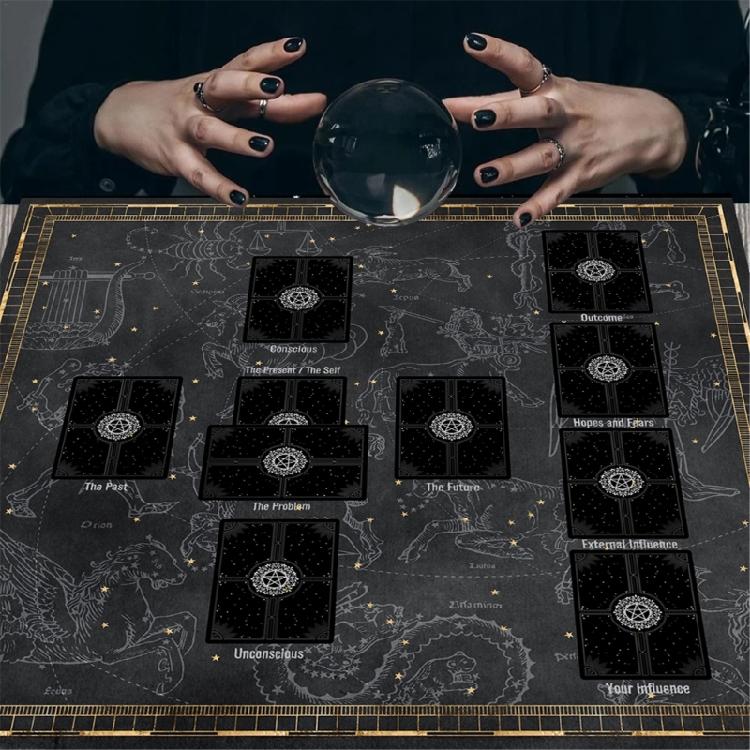 Lesekarten Astrologie Tischdecke Tarots Divinationen Tischdecke Altartuch Divinations Brettspiel Zubehör