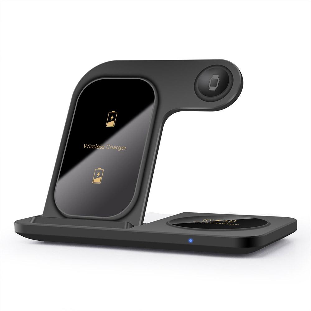 

3 в 1 беспроводная зарядная подставка для iPhone 12 13 14 15 16 XR X 8 быстрая зарядная станция для Apple Watch10 9 8 7 6 5 Airpods 2 3 Pro