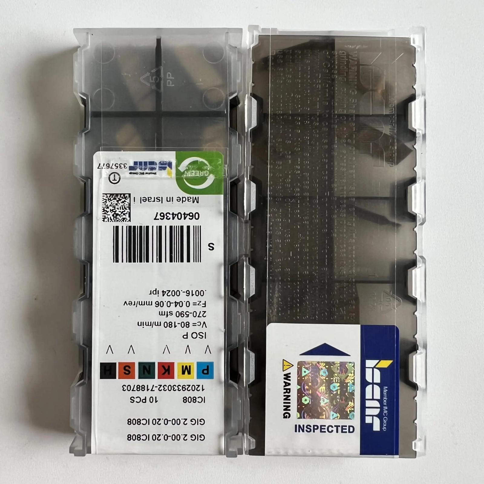 

ISCAR / GIG2.00-0.20 IC808 Industrial indexable carbide inserts 10 Pcs