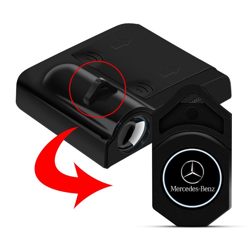 2Pcs Car Door Emblem Light LED Welcome Lamp Wireless Laser Projector For Mercedes Benz GLK GLA A B C E R G Class C180 S200 S300 W176 W246 W205 W213