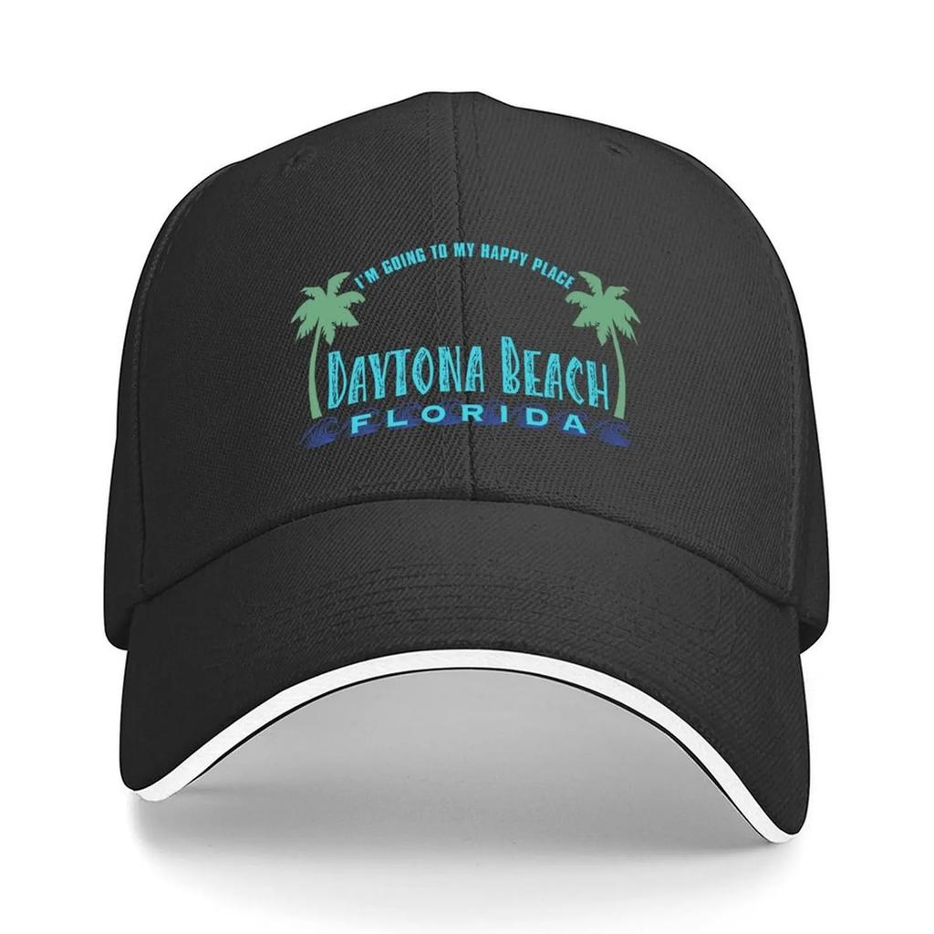Daytona Beach Florida Happy Place Baseball Cap Hip Hop Cosplay Streetwear Mens Womens