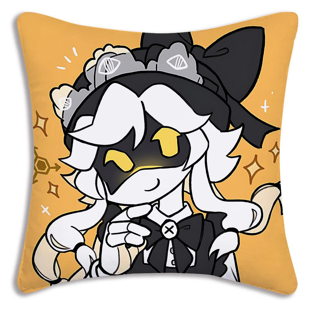 Horror Comedy M-Murders Drones Pillow Covers Cartoon Sofa Decorative Home Double-Sided Printing Short Plush Cute Cushion Cover