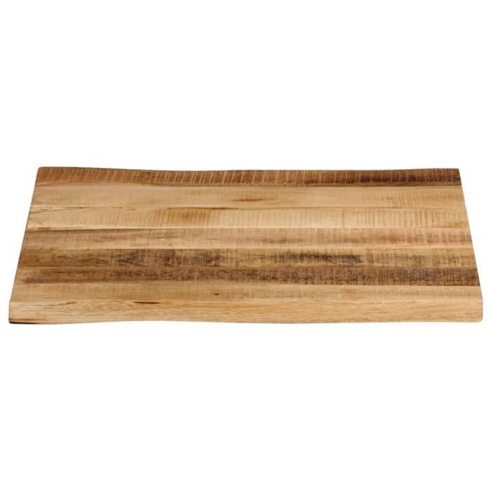 VidaXL Dessus de table bord vivant 40x40x3,8 cm bois de manguier brut, dessus de table en bois, dessus de table d'appoint, 370678