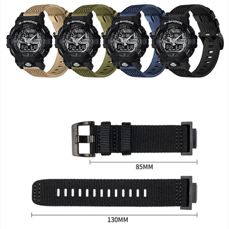 16mm Travel Loop Nylonarmband für Casio Uhr G-SHOCK GA110 100 120 GA900 GA2100 DW-5600 GW-B5600 GW-M5610 Sportband Zubehör
