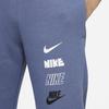 Nike Kids Sportswear Letter Logo Print Jogging Knit Pants Kids bottoms Reflective-Blue DX5160-491