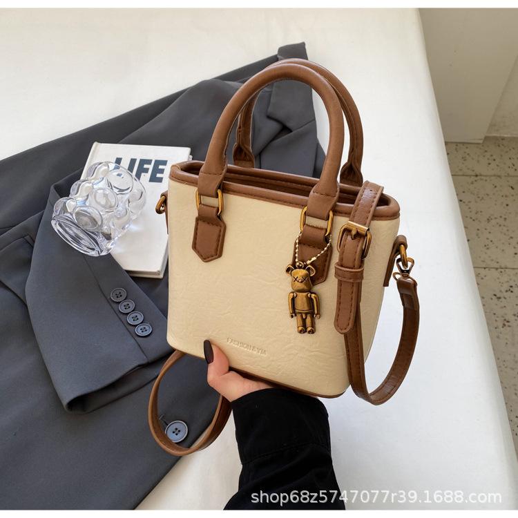 Women's bag 2025 new crossbody bag Korean version ins bucket bag retro versatile high-end niche one-shoulder handbag