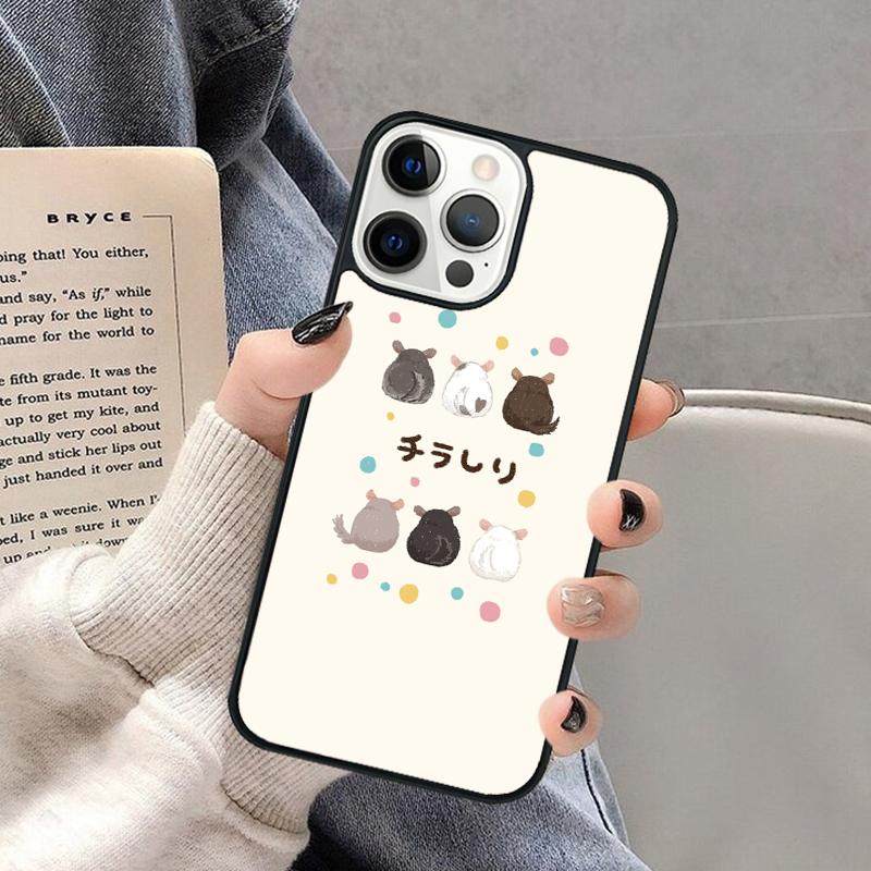 Cute Cartoon Chinchilla Phone Case for iPhone 17 Air 16 16e 15 Plus for Apple 13 11 12 14 Pro Max Cover coque Shell