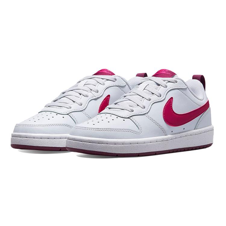 New Nike Court Borough Low 2 'Pure Platinum Pink Prime' GS BQ5448-015
