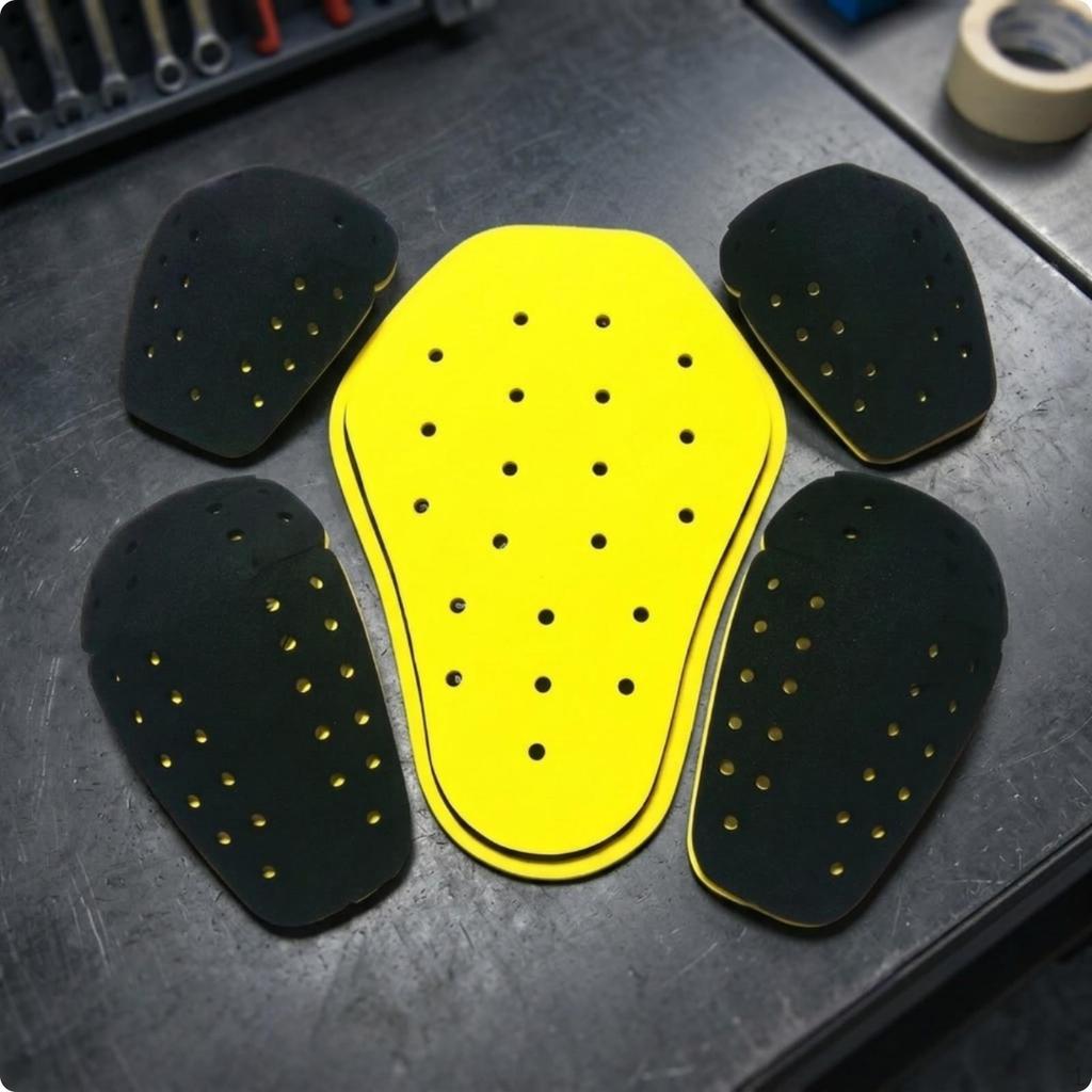 5 Pieces Shoulder Elbow Back Protectors ShockAbsorbing Motorcycle Pad Set Breathable Motorbike