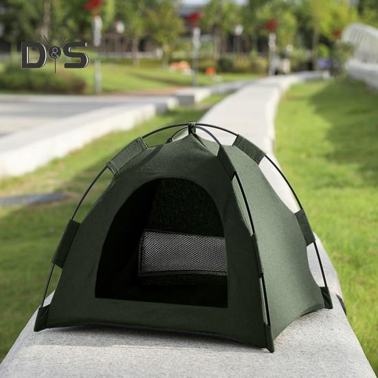 Pet Tent Outdoor Cat House with Non-Slip Bottom UV-Resistant Portable Foldable Indoor Outdoor Sunshade Cat Tent Dog House