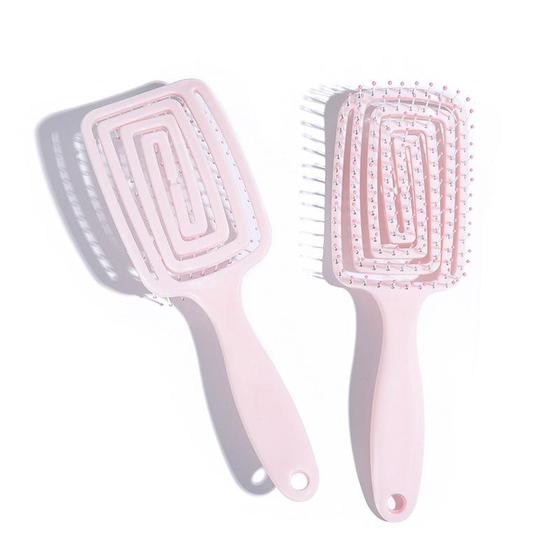 

Dual-Use U-Shaped Curved Comb for Wet/Dry Styling & Fluffy Curls розовый