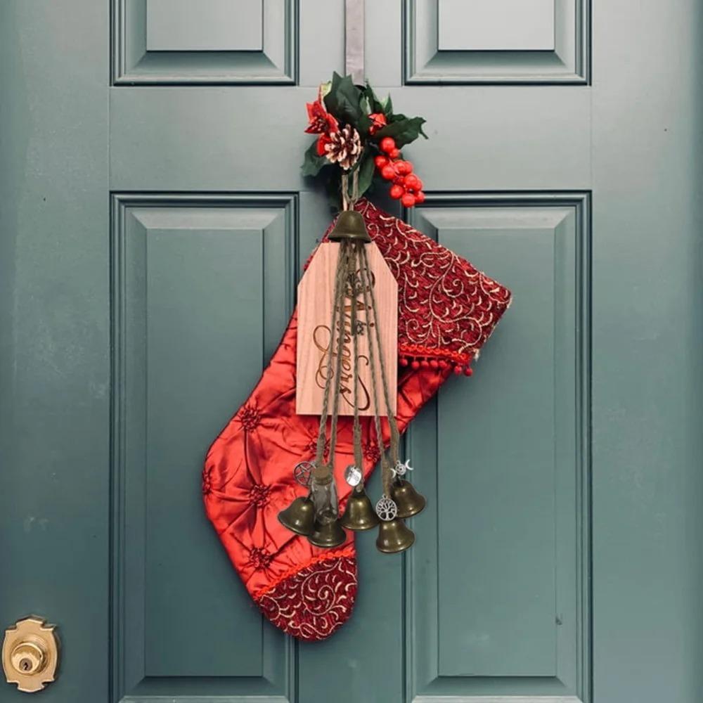 

Подвесные колокольчики ведьмы, ретро рождественские колокольчики, колокольчики, поделки, дверная ручка, колокольчик, рождественский декор