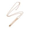 Anxiety Breathing Necklace for Meditation Stress Relief Stainless Steel 6cm Pendant Calming Mindful Necklace Rose Gold