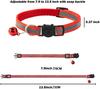 Reflective Cat Collar with Bell Adjustable Nylon Kitten Safe Necklace Collars Buckles For Cute Pets Cat Accessories Supplies