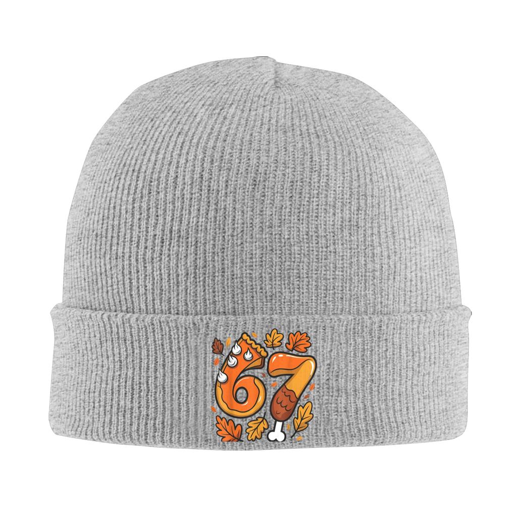 Thanksgiving Meme Six Seven Gen Turkey Bonnet Hats Beanie Hats Winter Graphic Knit Hat Trendy Men Women Hippie Warm Cap