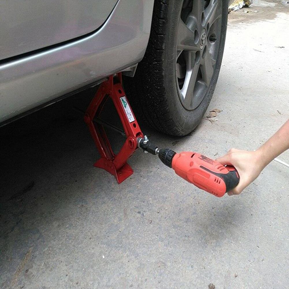 Adaptor de cric foarfecă pentru burghiu, 1/2 inch, adaptor de cric foarfecă auto, adaptor pentru cheie de impact, cric de nivelare pentru remorcă RV